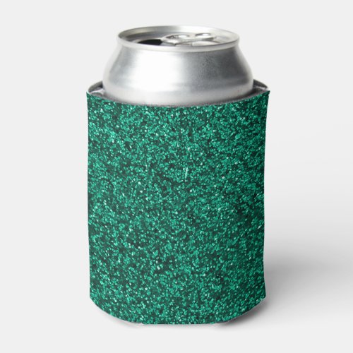 Stylish Glitzy Turquoise Sequin Sparkles Can Cooler
