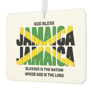 Stylish GOD BLESS JAMAICA JAMAICA Flag Air Freshener
