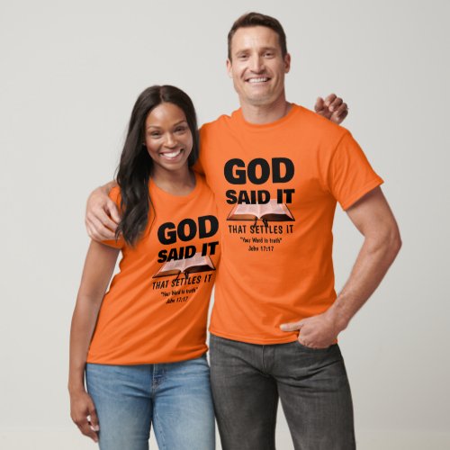 Stylish GOD SAID IT Christian T_Shirt