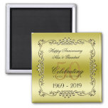 Stylish Gold 50th Wedding Anniversary Magnet at Zazzle
