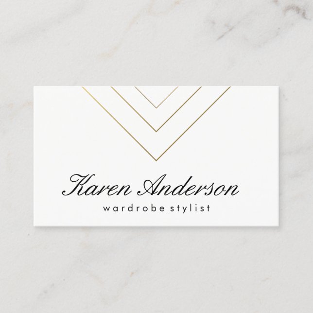 Stylish Gold Arrows Business Card (Front)