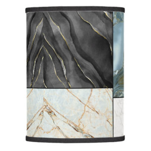 Stylish Gold black and white Marble pattern Lamp Shade