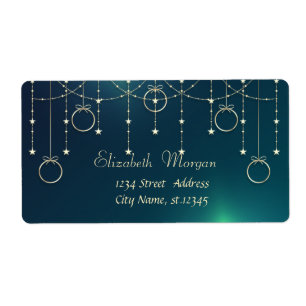 Stylish Gold Christmas Balls,Green Christmas Label