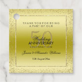 50th Anniversary Thank You Tags for Party Favors | Zazzle