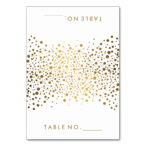 Stylish Gold Confetti Dots  Tent Cards