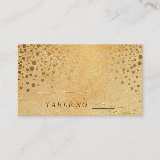 stylish gold confetti dots vintage place cards zazzle com