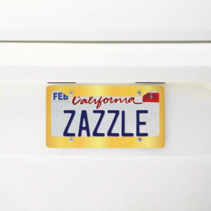 Stylish Gold Design License Plate Frame for Vehicl