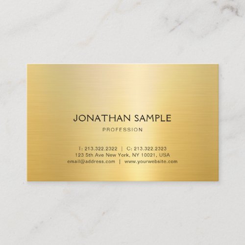 Stylish Gold Design Modern Template Professional Business Card