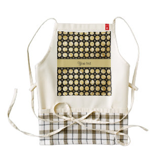 Stylish Gold Faux Buttons Zazzle HEART Apron