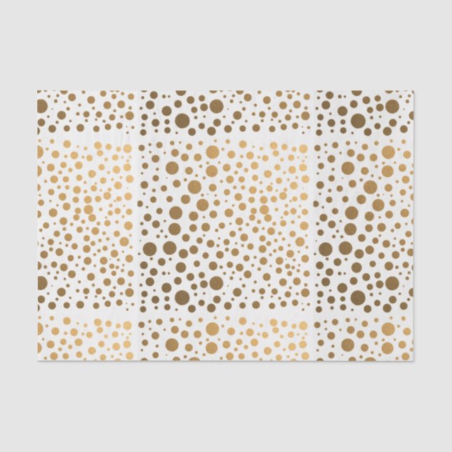 Stylish Gold Foil Confetti Dots Tissue Paper (Front)
