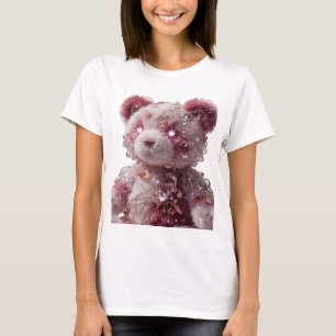 Stylish Gold GEM ENCRUSTED TEDDY BEAR T-Shirt