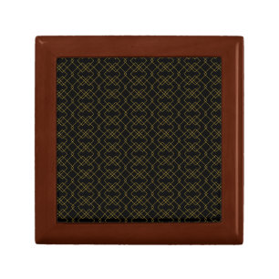 Stylish Gold Geometric Box Design Black Gift Box 