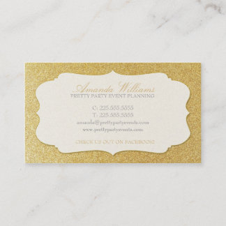 Stylish Gold Glitter Business Card