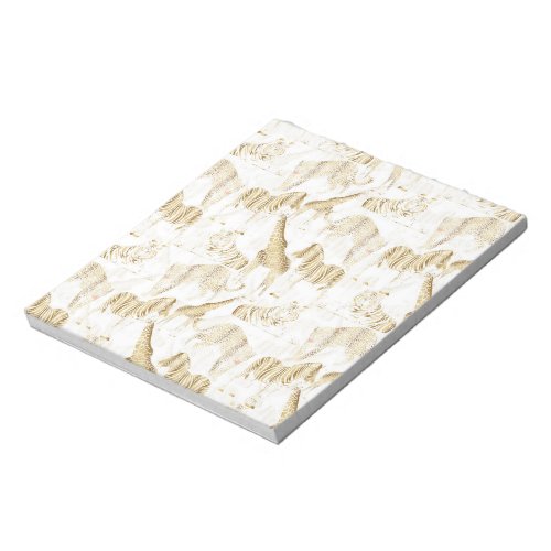 Stylish Gold Jungle Wild Animals Pattern Notepad