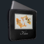 Stylish Gold Koi Fish Laptop Sleeve<br><div class="desc">Personalized laptop sleeve with an illustration of a pair of gold koi fish swimming together.</div>