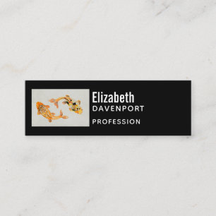 Stylish Gold Koi Fish Mini Business Card