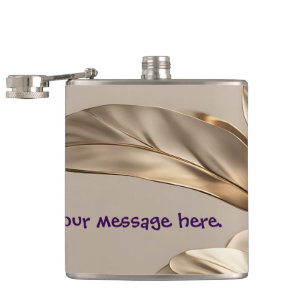 Stylish Gold Leaf  Flask