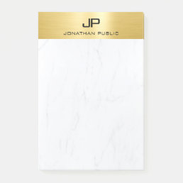 Stylish Gold Marble Simple Modern Design Template Post-it Notes