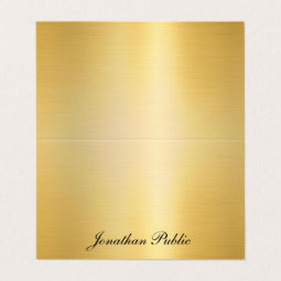 Stylish Gold Modern Calligraphed Name Template Top Business Card | Zazzle