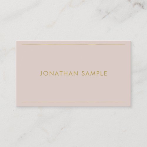 Stylish Gold Name Modern Simple Design Template Business Card