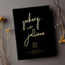 Stylish GOLD NAMES | Photo Custom Save The Date Foil Invitation