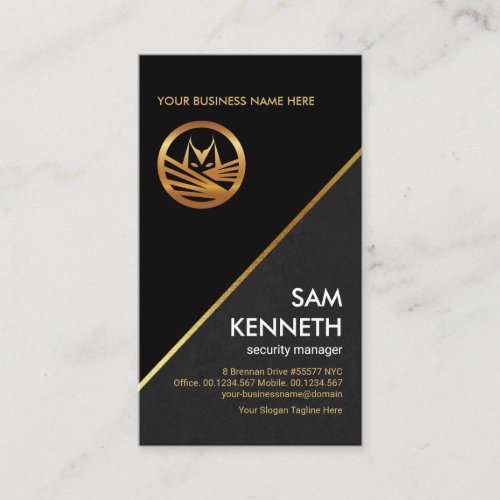 Stylish Gold Phantom Grey Grunge Texture Security Business Card