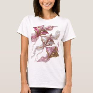 Stylish Gold PINK AND GOLD KITE Print T-Shirt