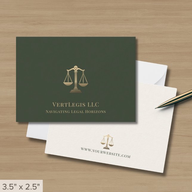 Stylish Gold Scales of Justice Note Card (Creator Uploaded)