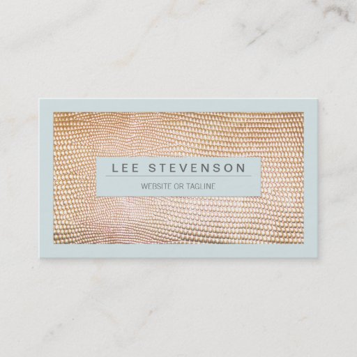 Customizable Stylish Gold Snake Skin Fashion Business Card