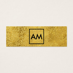 Stylish Gold Specks Metallic Gold Monogram