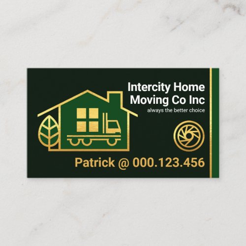 Stylish Gold Truck Home Business Card