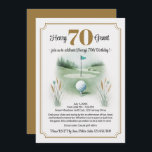 Stylish Golf 70th Birthday Invitations<br><div class="desc">Make his 70th birthday unforgettable with golf-themed invitations. Perfect for any golf enthusiast's celebration. Cheers to 70 years!</div>