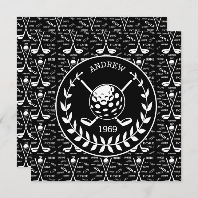 Stylish Golf event Invitation (Front/Back)