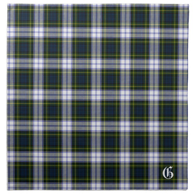 Stylish Gordon Dress Monogram Tartan Plaid Cloth Napkin (Front)
