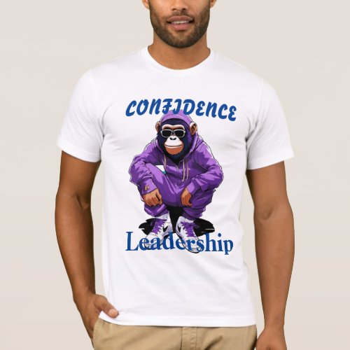 Stylish Gorilla in Purple Attire T_Shirt