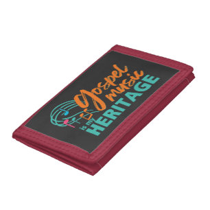 Stylish GOSPEL MUSIC IS MY HERITAGE Tri-fold Wallet