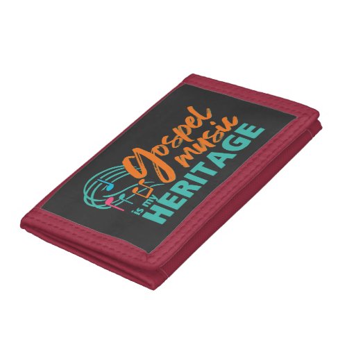 Stylish GOSPEL MUSIC IS MY HERITAGE  Trifold Wallet