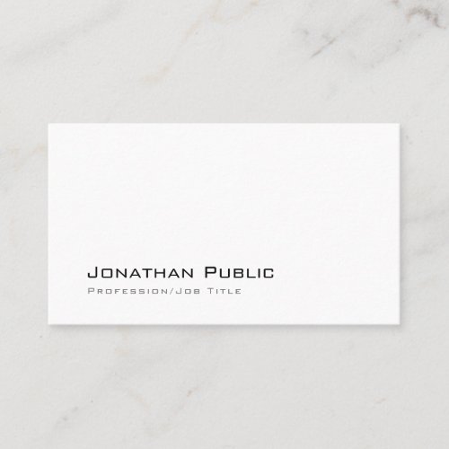 Stylish Gothic Font White Simple Design Trendy Business Card