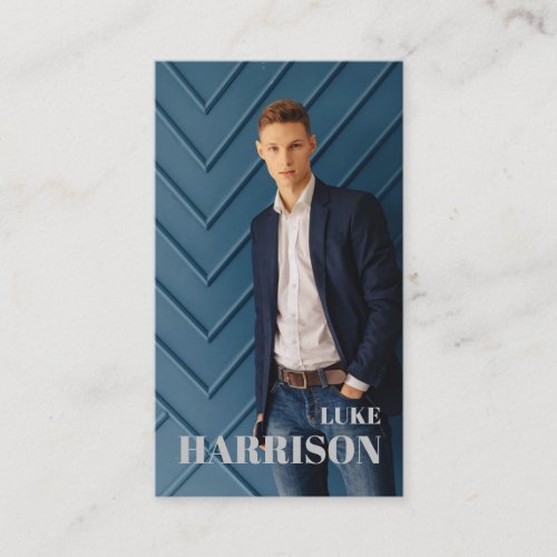 Stylish Grad Photo Name  Graduation Business Card