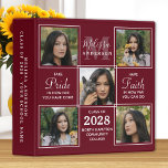 Stylish Graduate 5 Photo Scrapbook Graduation  3 Ring Binder<br><div class="desc">Graduation Photo Album & Graduate Memory Book ~ modern and elegant photo collage graduation photo album. Customize with 5 of your favorite senior or college photos, and personalize with monogram initial, name, graduating year, high school or college initials. These unique trendy and stylish graduation binders will be a treasured keepsake....</div>