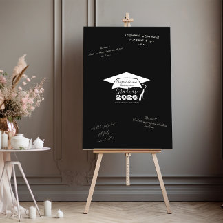 Stylish Graduation Guest Signature Foam Board