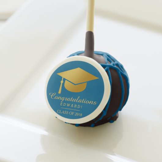 Stylish Graduation Name Congratulation Cake Pop (Front Insitu)