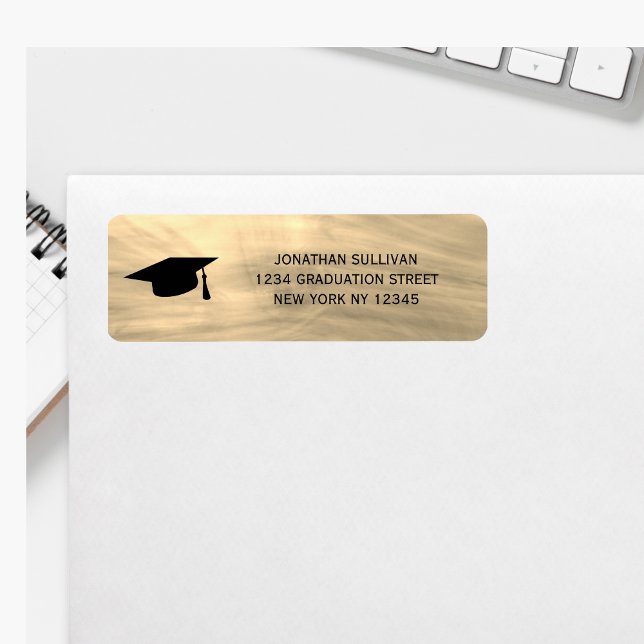 Stylish Graduation Return Address  Label (Creator Uploaded)