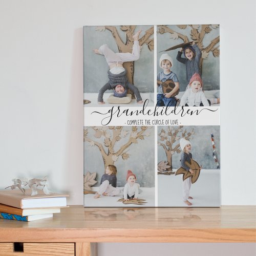 Stylish  Grandchildren  Photo Collage Plaque