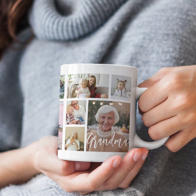 Stylish Grandma 15 Photo Collage Coffee Mug (Creator Uploaded)