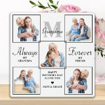 Stylish GRANDMA Personalized 5 Photo Collage Plaque<br><div class="desc">Surprise your grandma this mothers day with a personalized 5 photo unique grandmother poem & monogram plaque. "Always My Grandma, Forever My Friend" Personalize this grandma plaque with favorite photos, message and name.. Visit our collection for the best grandma mother's day gifts and personalized grandmother gifts. COPYRIGHT © 2022 Judy...</div>