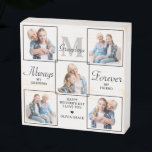 Stylish GRANDMA Personalized 5 Photo Collage Wooden Box Sign<br><div class="desc">Surprise your grandma this mothers day with a personalized 5 photo unique grandmother poem & monogram plaque. "Always My Grandma, Forever My Friend" Personalize this grandma plaque with favorite photos, message and name.. Visit our collection for the best grandma mother's day gifts and personalized grandmother gifts. COPYRIGHT © 2022 Judy...</div>