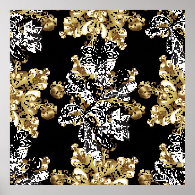 Stylish graphic pattern. Seamless background. Wall Poster (Front)