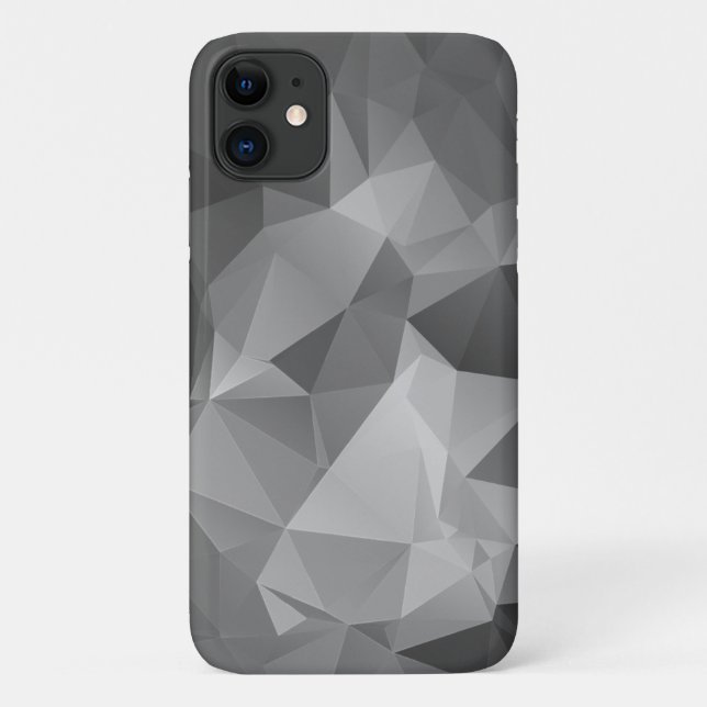 Stylish Gray Abstract Pyramid Art Case-Mate iPhone Case (Back)