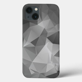 Stylish Gray Abstract Pyramid Art iPhone 13 Case